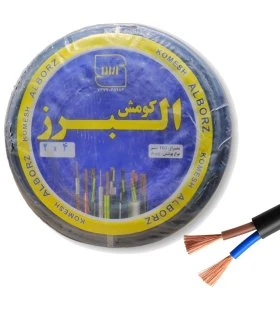 کلاف 100 متری کابل برق افشان 2 در 4 البرز کومش