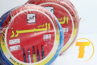 سیم برق افشان جفتی 1 در 1.5 و 1 در 2.5 تمام مس البرز کومش 100 متری