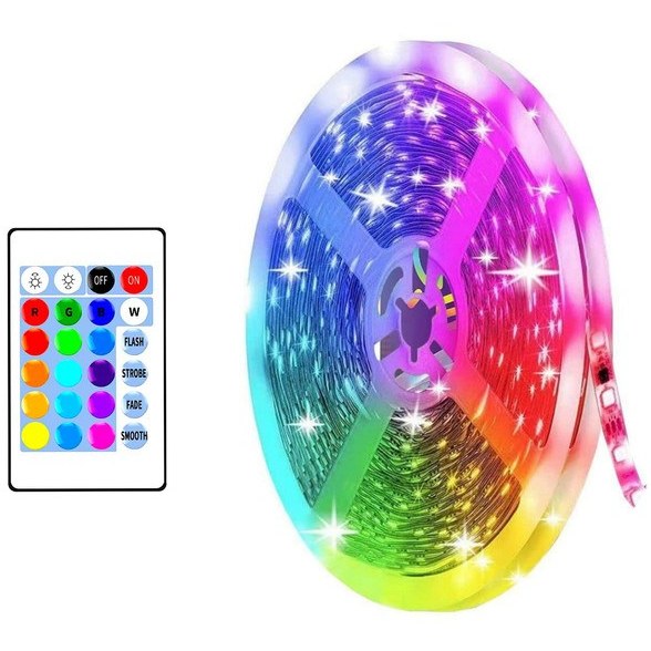 ریسه ال ای دی RGB دریم لایت مدل 5050 پنج متری همراه ریموت کنترل و آداپتور 12 ولت
