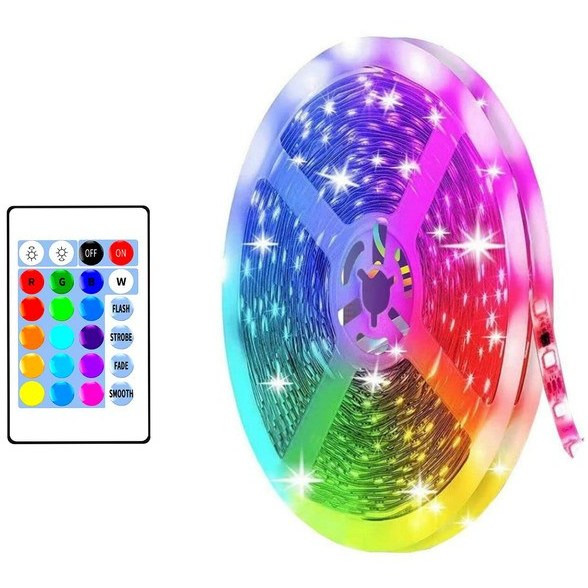 ریسه ال ای دی RGB دریم لایت مدل 5050 پنج متری همراه ریموت کنترل و آداپتور 12 ولت