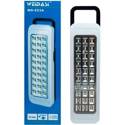 چراغ شارژی اضطراری ویداسی مدل WD-823A با 30 لامپ SMD