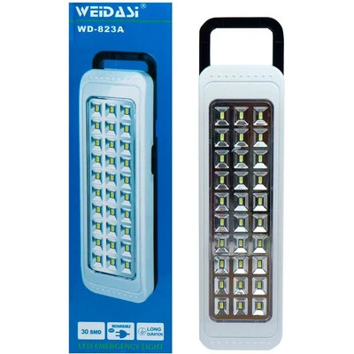 چراغ شارژی اضطراری ویداسی مدل WD-823A با 30 لامپ SMD
