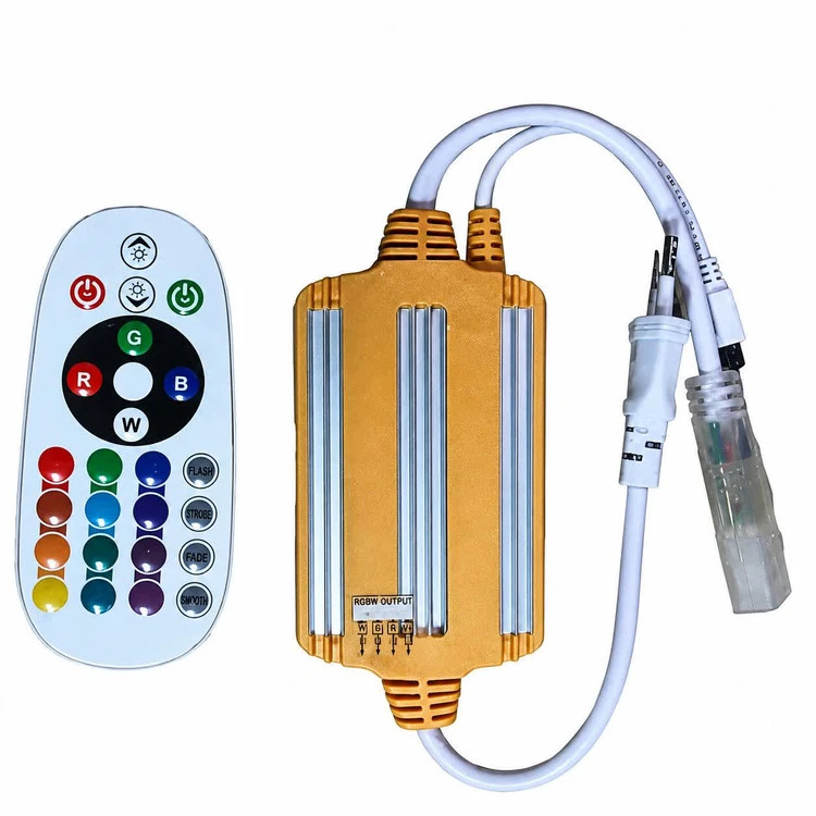 ریموت کنترل RGB با تنظیم روشنایی و افکت نوری