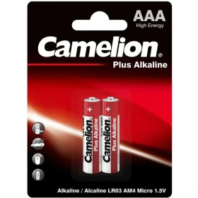 بسته 2 عددی باتری AAA کملیون پلاس آلکالاین LR03-BP2 بدون جیوه و کادمیوم
