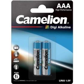 باتری نیم قلمی کملیون Digi Alkaline مدل LR03-BP2DG بسته دو عددی