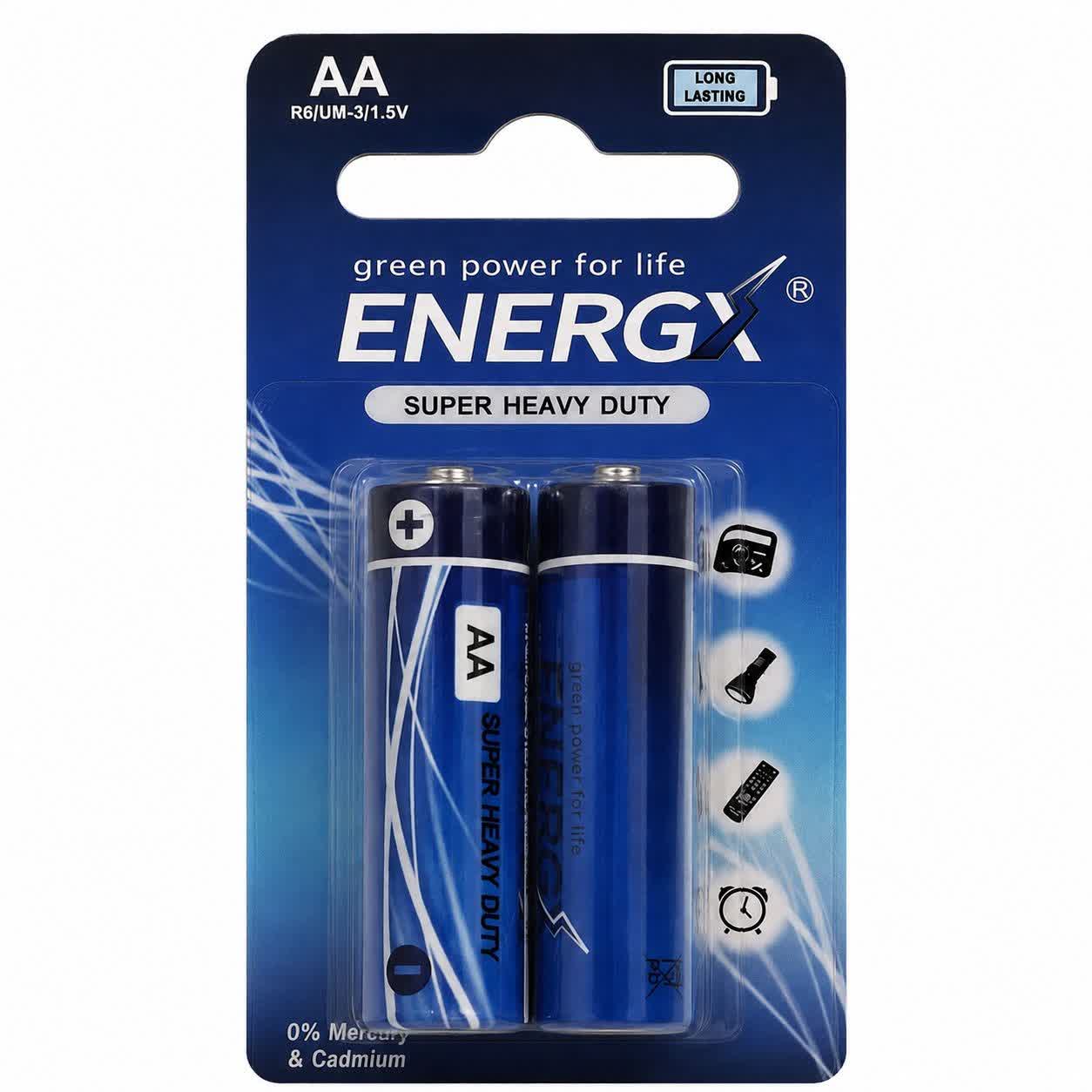 باتری قلمی فوق سنگین ENERGX سایز AA یک و نیم ولت