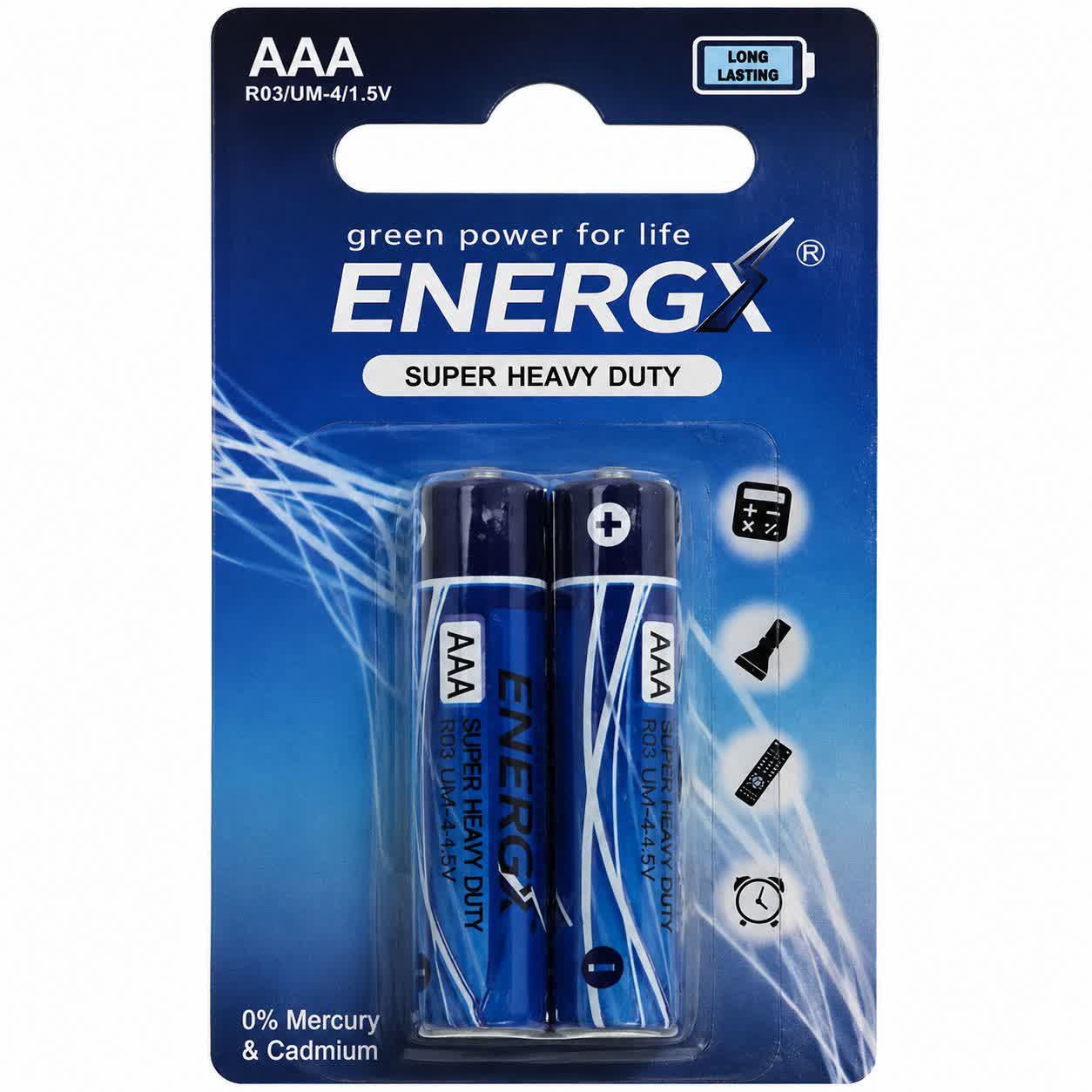 باتری قلمی فوق سنگین ENERGX سایز AA یک و نیم ولت