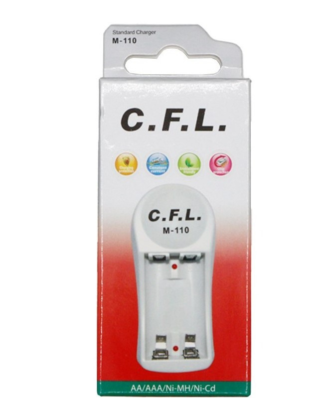 نمای شارژر باتری C.F.L. C1_01B با نشانگر LED و ورودی AC 100 تا 240 ولت