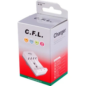 شارژر باتری C.F.L M-120 با قابلیت شارژ باتری کتابی 9 ولت و نشانگر LED