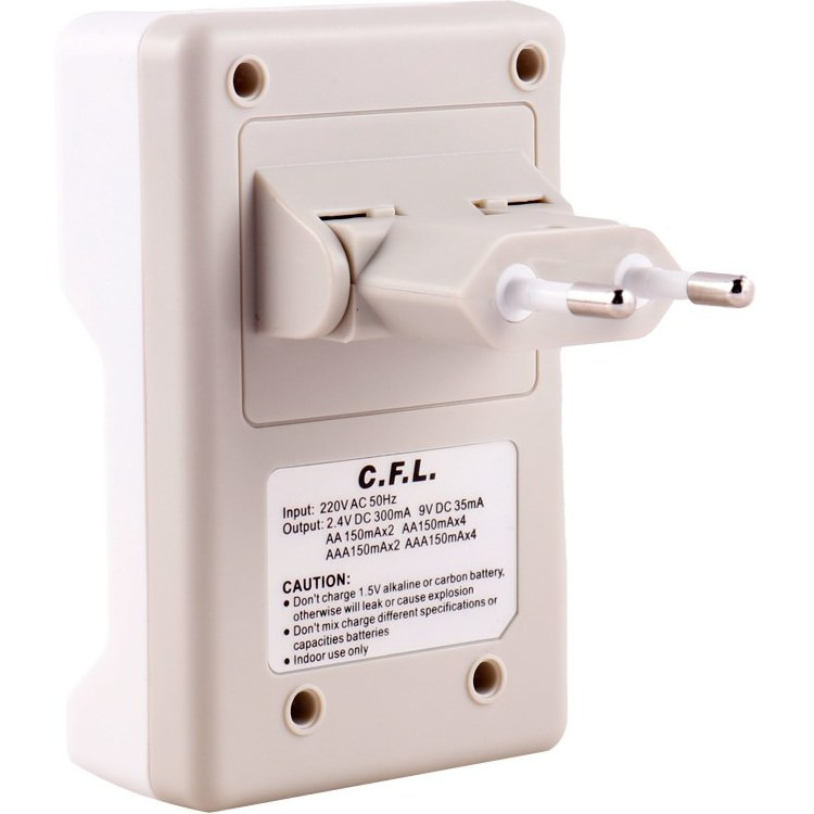 شارژر باتری C.F.L M-120 با قابلیت شارژ باتری کتابی 9 ولت و نشانگر LED