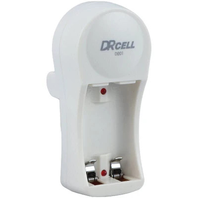 شارژر باتری دوتایی DRcell D201 مناسب باتری قلمی و نیم قلمی