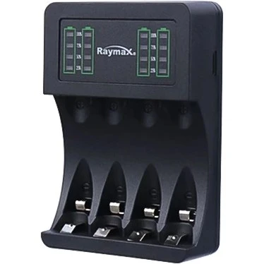شارژر باتری چهارتایی ری‌مکس با کابل USB تایپ C مناسب باتری‌های قلمی و نیم قلمی