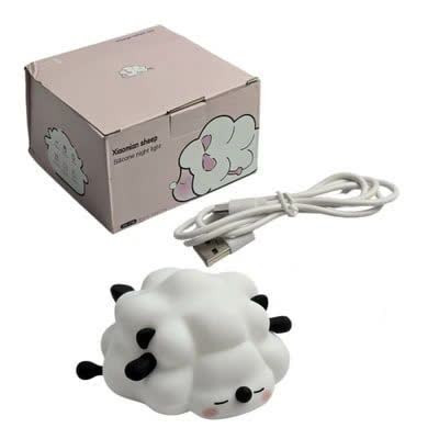 چراغ خواب شارژی سیلیکونی مدل گوسفند خوابیده با نور LED