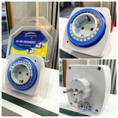 پریز برق تایمر دار TG-28A با صفحه تنظیم زمان و بدنه سفید