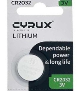باتری سکه‌ای لیتیومی CYRUX مدل CR2025 با بسته‌بندی اصلی
